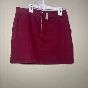 Burgundy Mini Skirt Size S dark academia indie hippie
